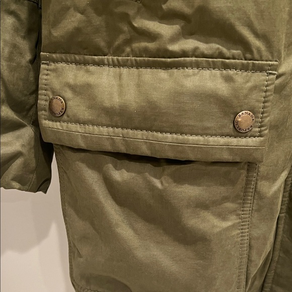 Banana Republic Olive Utility Jacket with Faux Fur Hood - Picture 2 of 10